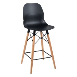 Tabouret snack en polypropylène et bois - Victoire