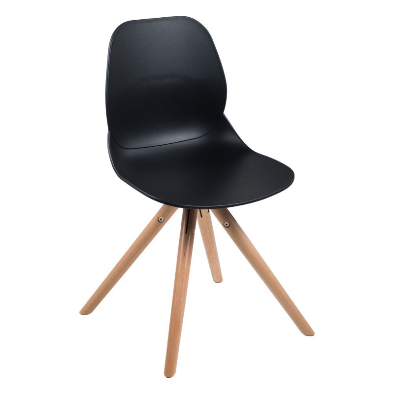 Chaise polypropylène et bois Victoire Chaise polypropylène et bois Victoire