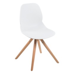 Chaise polypropylène et bois Victoire