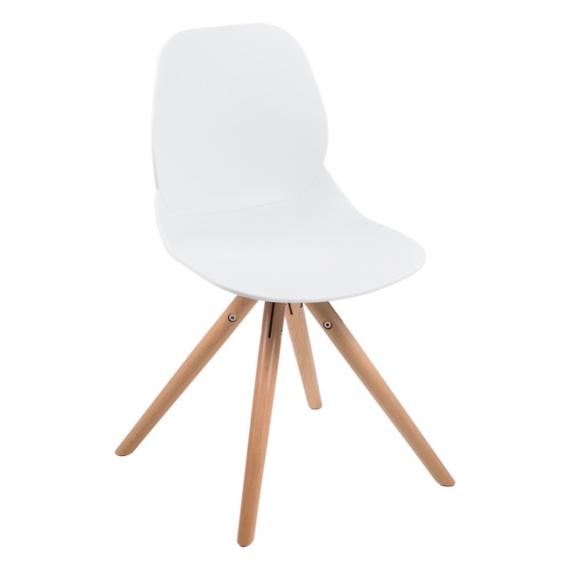 Chaise polypropylène et bois Victoire Chaise polypropylène et bois Victoire