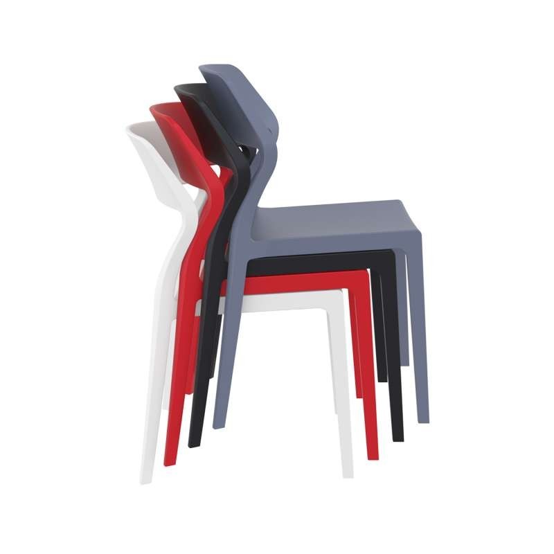 Chaise empilable design en polypropylène - Snow Chaise empilable design en polypropylène - Snow