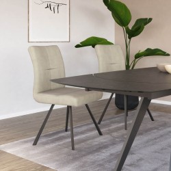 Adèle - Chaise métal fixe -...