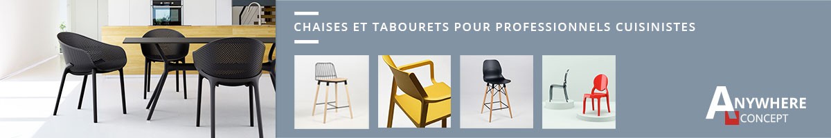 Chaises et tabourets pour professionnels cuisinistes