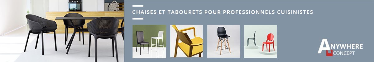 Chaises et tabourets pour professionnels cuisinistes